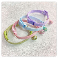 Collier pour animaux de compagnie uni en quatre couleurs, collier réglable pour chien et chat avec cloche