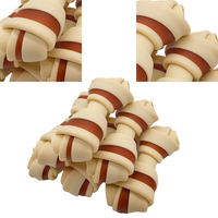 Friandises pour chiens en amidon de maïs bicolores, riches en protéines, sans céréales, certifiées pour le nettoyage des dents