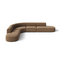 Canapé modulaire en L FERLY Organic Modern 4 pièces avec double chaise longue, design sculptural incurvé pour salon