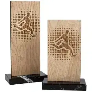 Trofeo de Diseño Moderno en Madera con Motivo Deportivo en Láser - Product Image 1