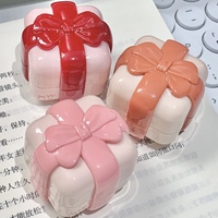 Récipient de rouge à lèvres en forme de cadeau mignon et unique de 5g, pot de brillant à lèvres, masque à lèvres, emballage cosmétique rose avec logo personnalisé