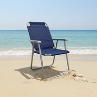 Chaise de camping et de plage pliable d'extérieur, légère, avec structure métallique, design moderne, facile à transporter