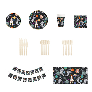 DAMAI - Artículos para Fiestas de Astronautas, Decoraciones para Fiestas con Temática Espacial, Platos de Astronauta, Servilletas, Artículos de Regalo para Fiestas de Cumpleaños de Bebés - Product Image 5