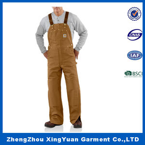 סרבל עבודה יוניסקס עמיד למים, נושם, עשוי כותנה ופוליאסטר, בעל ניגודיות גבוהה, עם רצועות כתף, ניתן להתאמה אישית עם לוגו לפי הזמנה. - Product Image 4