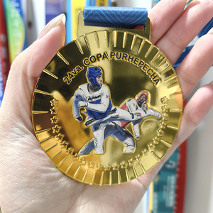 Commercio all'ingrosso a buon mercato oro personalizzato 3D in lega di zinco medaglie sportive moderno/tradizionale/antico Judo Karate <span class=keywords><strong>Taekwondo</strong></span> medaglia con Logo - Product Image 4