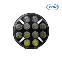 Feux de travail LED tout-terrain super lumineux de 9 pouces 110W, ambre + blanc, DRL, clignotant, lampe antibrouillard LED en aluminium, 4x4, camion, SUV, véhicules 4 roues motrices