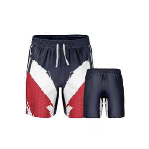 Transpirable antiestático sólido personalizado hombres gimnasio pantalones cortos 100% poliéster deporte correr entrenamiento al por mayor - Product Image 6