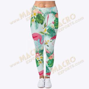 กางเกงวิ่งพิมพ์ลายดิจิทัลสำหรับผู้หญิงกางเกงผ้าโพลีเอสเตอร์/ สแปนเด็กซ์ระบายอากาศได้ดีแห้งเร็วป้องกันแบคทีเรียมีความยืดหยุ่นสูง - Product Image 1