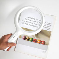 30X 60X High Power Illuminated USB Rechargeable Handheld Magnifying Glass for Reading Inspection Jewelry Hobby