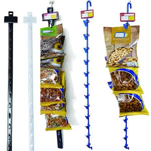 Pop Molded Merchandising Strips Plastic Hanging Clip Strip Display Hook