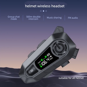 Auriculares Inalámbricos para Casco de Motocicleta con Radio FM, Pantalla Digital y BT 6.0, Resistentes al Agua, para Ciclismo al Aire Libre, Comunicación en Grupo, Novedad 2026 - Product Image 1