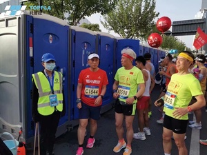 Toppla di động sang trọng ngoài trời đúc sẵn HDPE nhà vệ sinh khối với nơi để tiểu thiết kế hiện đại nhà vệ sinh di động - Product Image 6