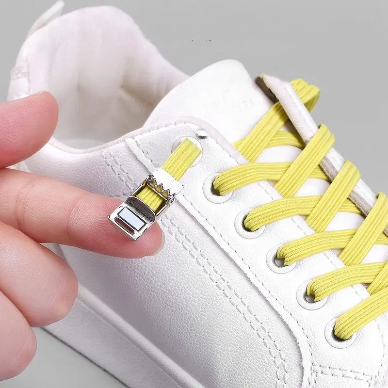 2023 mise à niveau Caizu lacets de chaussures plats magnétiques serrure sans cravate lacets de chaussures baskets lacets élastiques magnétique lacets intelligents serrure