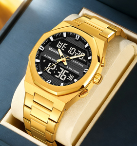 Orologio Sportivo da Uomo SKMEI 2624 con Doppio Display, 3 Fusi Orari, Cronografo, Cinturino in Acciaio Inossidabile, Orologio di Lusso in Lega - Product Image 2