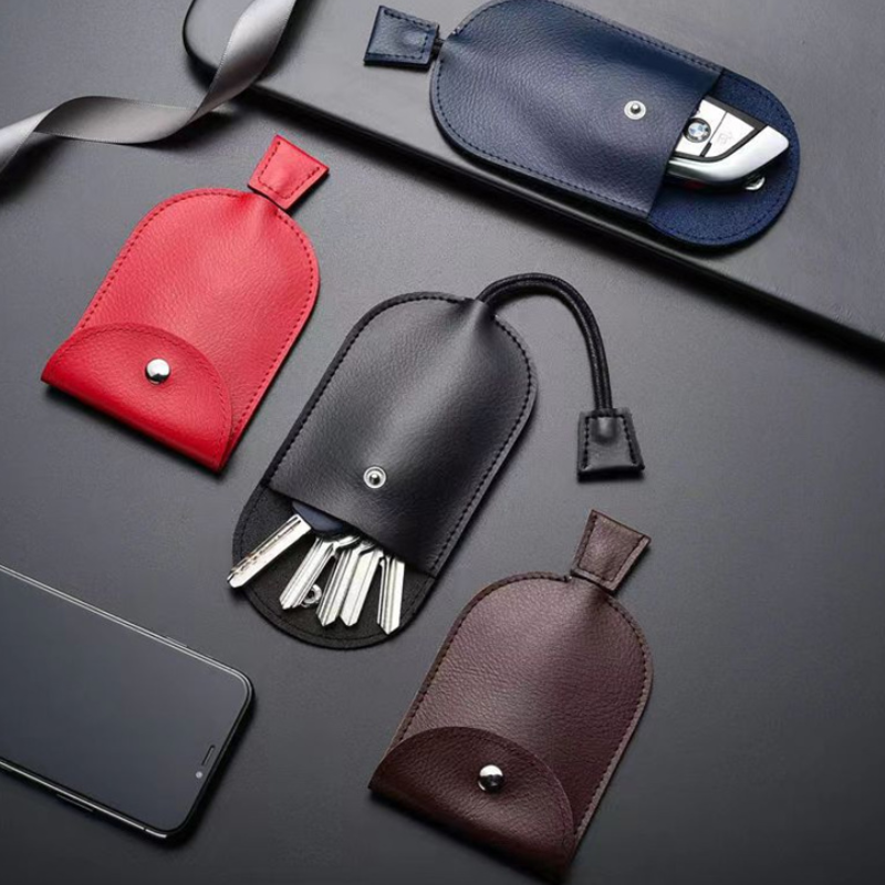 YY Brand PU Leather Car Key Bag - Customizable Key Fob Holder Purse Wallet | ajfpt.com