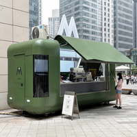 Remorque multifonctionnelle pour la vente de nourriture rapide, de café et de glaces, avec structure en acier galvanisé résistant à la rouille