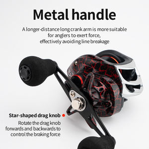 Ruota da Pesca in acqua salata di fabbrica Max 10kgs Drag Baitcasting mulinello magnetico per freno posteriore Surfcasting mulinello Carrete De Pesca - Product Image 6