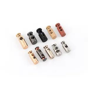 Metal Cord High Quality Clothing Accessories Metal Elastic Cord Stopper Zinc Alloy Drawstring Buckle Toggle Stopper