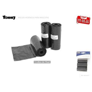 Bolsas para Desechos de Mascotas Yommy, 3 Rollos de 15 Unidades Cada Uno, para Perros y Gatos, Eliminación Higiénica - Product Image 2