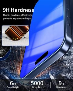Westillux 2 Pack Privacy Screen <b>Protector</b> for 17 Pro Max Anti-Spy Anti-Blue Light 9H Hardness Tempered <b>Glass</b> Full - Product Image 5