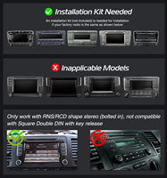 Autoradio Volkswagen 7 pouces 1024x600 pour les modèles 2007-2016, Android, CarPlay sans fil, écran tactile, navigation GPS