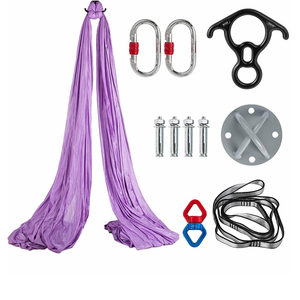 ชุดผ้าไหมสำหรับโยคะแบบลอยตัว <span class=keywords><strong>9</strong></span> หลา พรีเมียม สำหรับการแสดงกายกรรมบนอากาศ พร้อมเชือกยืดระดับกลาง วัสดุเชือกคุณภาพพรีเมียม - Product Image 3