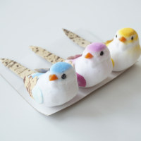 Oiseaux artificiels en mousse à plumes, mini-oiseaux mignons, ornements pour bricolage, décoration de mariage, maison et jardin