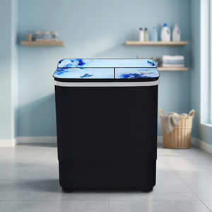 Twin Tub Semi Automatic Laundry <b>Washing</b> <b>Machine</b> With Dual Function Wash And Spin Dry System For Home Clothes Care And Cleaning - Product Image 3