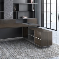 Conjunto de Escritorio Ejecutivo en Forma de L de Primera Calidad con Silla a Juego para un Espacio de Trabajo Moderno en el Hogar