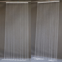 LANJO ROMANTIC Décoration de plafond de mariage en cercle, rideaux suspendus en perles PVC, taille personnalisée, décorations pour fêtes à domicile et événements