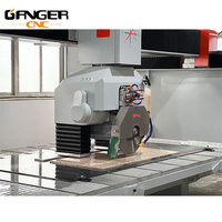 Machine de découpe de pierre CNC 5 axes pour comptoirs en granit et quartz, haute productivité, moteur servo 29KW, longueur de coupe maximale 3200mm, pompe