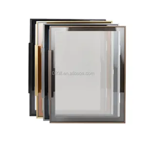 Armario de aluminio del Gabinete de cocina de la puerta de cristal de marco de aluminio