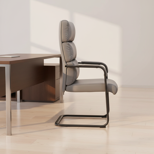 Chaise de <span class=keywords><strong>bureau</strong></span> ergonomique en cuir, dossier haut en maille respirante, design de luxe léger, pour salle de conférence, réception, dortoir - Product Image 3