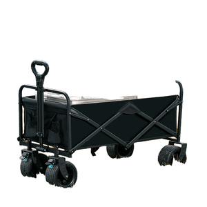 Chariot utilitaire pliable à quatre roues en PVC de 7 pouces, robuste, en fer, chariot de jardin, chariot de camping, chariot de magasinage, chariot de rangement OEM - Product Image 1