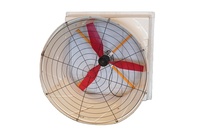 Ventilateur d'extraction industriel électrique anti-corrosion en PRV avec pales en nylon rouge (ventilation et refroidissement certifiés CE)