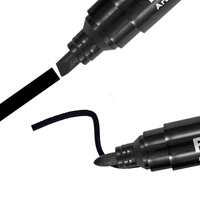Stylos permanents Foska sans saignement bleu rouge vert noir 4mm pointe fine et pointe biseautée stylo marqueur de peinture avec encre longue durée