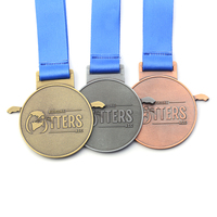 Médaille de natation personnalisée avec logo émaillé de haute qualité, prix d'usine Hesank