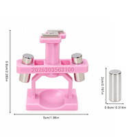 Aimant pour ongles 3D rotatif effet œil de chat en verre, ensemble de deux aimants, outil de manucure portable pour fixation, accessoires de nail art