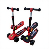 Trottinette à trois roues pour enfants, style moderne d'extérieur, vente en gros, avec siège, pliable, légère, roues en PU, pour les enfants de 3 ans et plus
