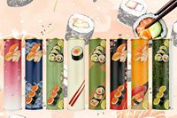 Tubes en papier personnalisables imprimés en couleur pour la restauration, tubes à sushi push-pop, tubes à sashimi push-pop, conteneurs cylindriques en papier