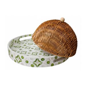 Bandeja de Almacenamiento de Madera con Madreperla Bohemia Hecha a Mano para Ramadán Eid |   Contenedor de Alimentos Premium con Diseño Flexible para Postres y Fiestas - Product Image 4
