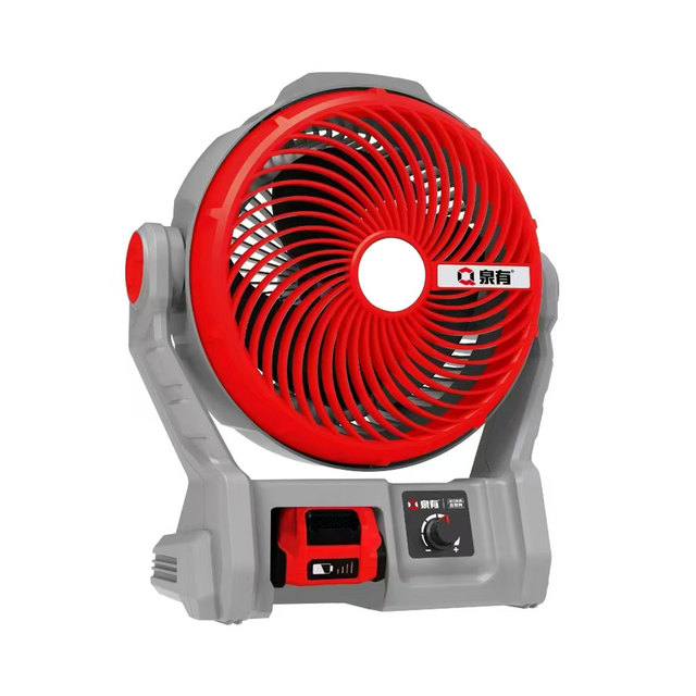 QY-6666 20V Outdoor Camping Household High-power Lithium Battery Charging Fan