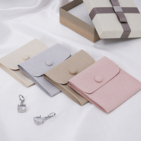 Boîte-cadeau personnalisée pour l'organisation, avec logo imprimé sur mesure, petit sac d'emballage en velours pour bijoux, pochette à bijoux