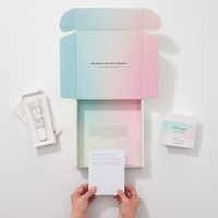 Boîte d'expédition auto-érectible en carton ondulé en papier kraft avec logo personnalisé, pelliculage mat et gaufrage pour emballage cadeau de crème pour le visage, vente en gros
