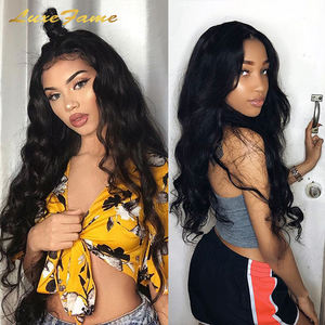 13x4 Calidad Superior 30 pulgadas cuerpo largo onda pelucas encaje cabello humano, base de seda pelucas de cabello humano al por mayor - Product Image 5