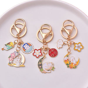 Porte-clés décoratifs légers en alliage de zinc sur le thème des plantes, personnalisables, de haute qualité, prix de gros - Product Image 6