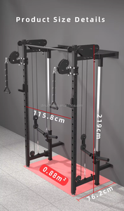 Dinuo Nueva Versión: Rack de Sentadillas Plegable Montado en Pared y Jaula para Cables |   Rack de Pesas Compacto para Gimnasio en Casa - Product Image 6