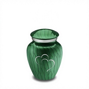 Infant Child Urn For Keepsake Ashes Green Enamel Small Capacity Metal Cremation Urn And Token For Loved Ones <b>Memorial</b> <b>Gift</b> Ashes - Product Image 1