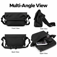 Nouveau sac bandoulière en nylon pour homme, grande capacité, imperméable, sac de voyage, sac de poitrine multi-poches avec logo personnalisé, sports de plein air