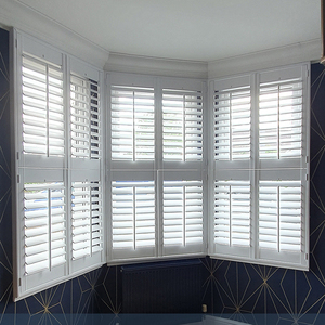 Nhà máy bán buôn gỗ và <span class=keywords><strong>PVC</strong></span> trồng cửa chớp USA Châu Âu Úc phong cách bay Windows jalousie louver cửa sổ bằng gỗ cửa chớp - Product Image 2